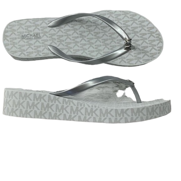 Michael Kors Bedford Platform Mk Logo Flip Flop - Picture 1 of 8